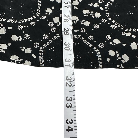 Free People | Women | Geo Garden Black White Floral Mini Shift Dress | Size 2 - Picture 7 of 15